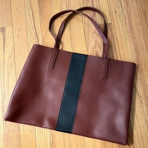 Vince Camuto Brown Vegan Leather “Luck” Tote Bag